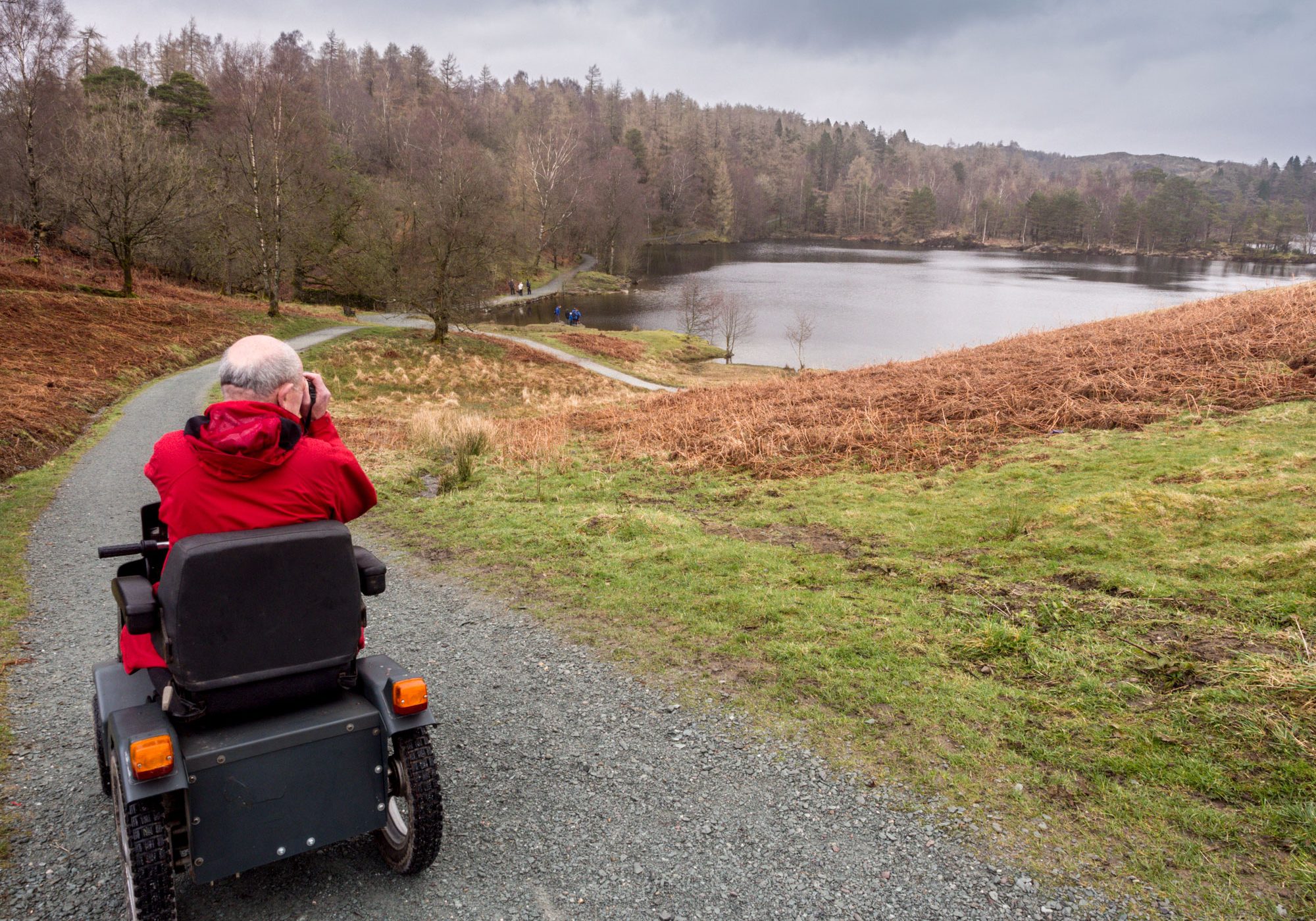 Sight seeing with mobility scooter